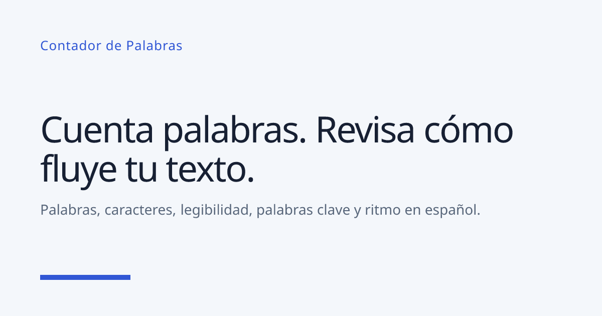 Contador de palabras, contador de caracteres